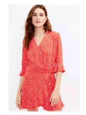 Loft Red Wrap Dress